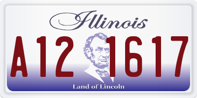 IL license plate A121617