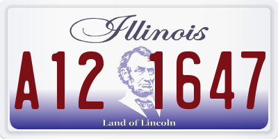 IL license plate A121647