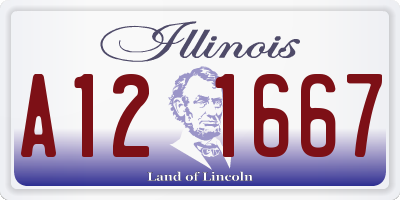 IL license plate A121667