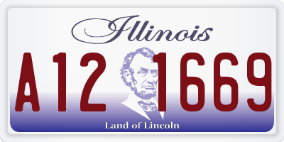 IL license plate A121669