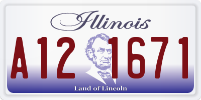 IL license plate A121671