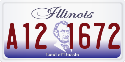 IL license plate A121672