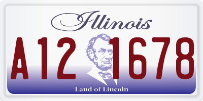 IL license plate A121678