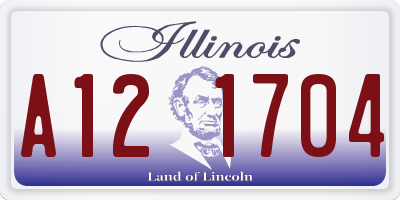 IL license plate A121704