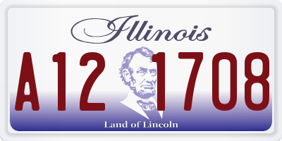IL license plate A121708
