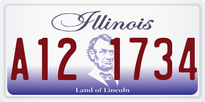 IL license plate A121734