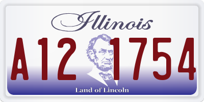 IL license plate A121754