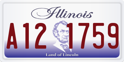 IL license plate A121759