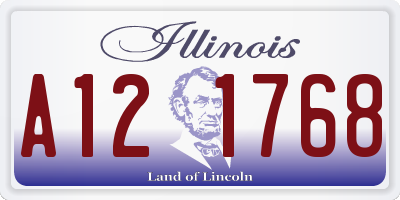 IL license plate A121768