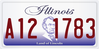 IL license plate A121783
