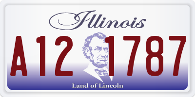 IL license plate A121787