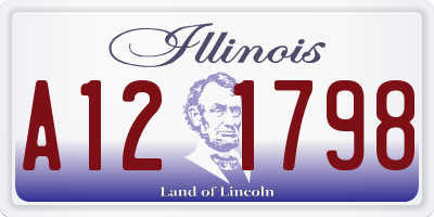 IL license plate A121798