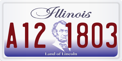 IL license plate A121803