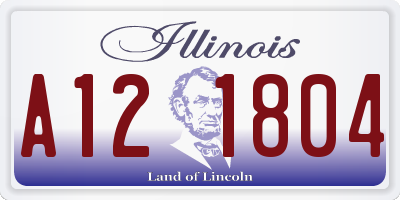 IL license plate A121804