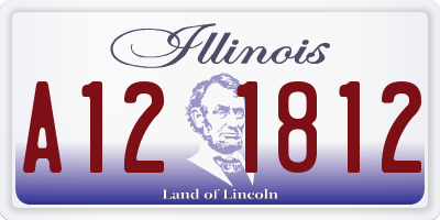 IL license plate A121812