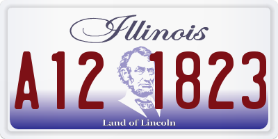 IL license plate A121823
