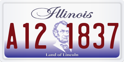 IL license plate A121837