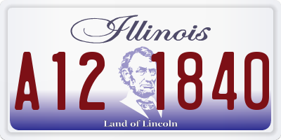 IL license plate A121840