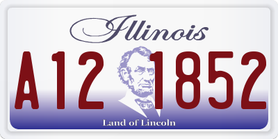 IL license plate A121852