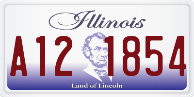 IL license plate A121854