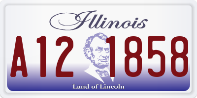 IL license plate A121858