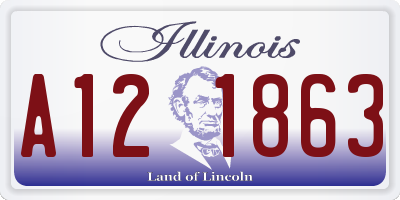 IL license plate A121863