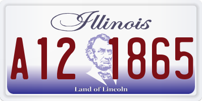 IL license plate A121865