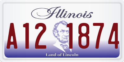IL license plate A121874