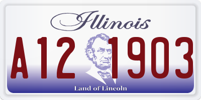 IL license plate A121903