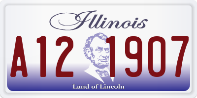 IL license plate A121907
