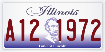 IL license plate A121972