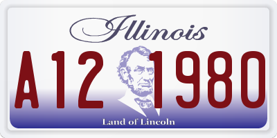 IL license plate A121980