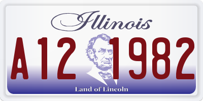 IL license plate A121982