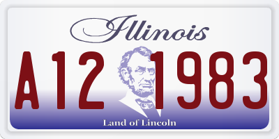 IL license plate A121983