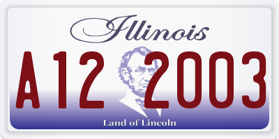 IL license plate A122003
