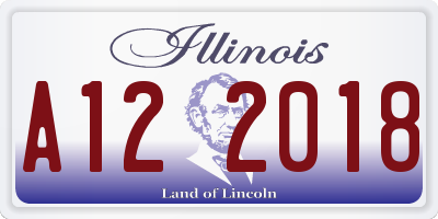 IL license plate A122018