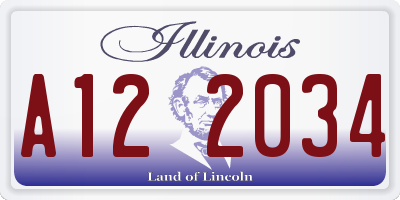 IL license plate A122034