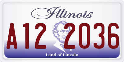 IL license plate A122036