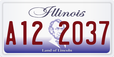 IL license plate A122037