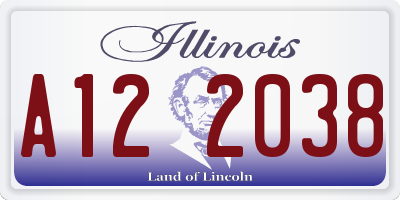 IL license plate A122038