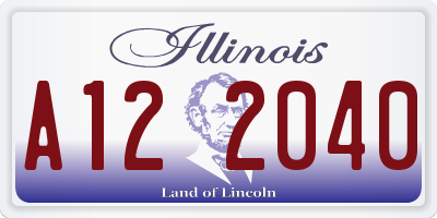 IL license plate A122040
