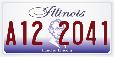 IL license plate A122041