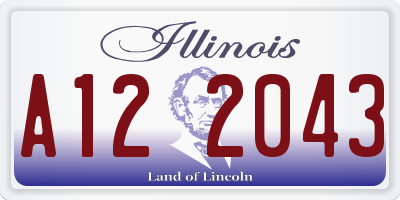 IL license plate A122043