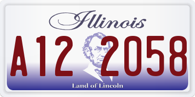 IL license plate A122058