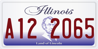 IL license plate A122065