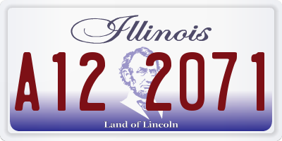 IL license plate A122071