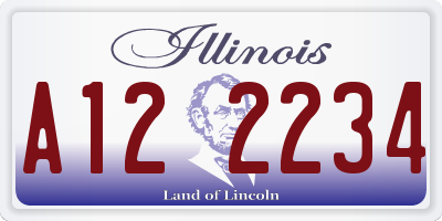 IL license plate A122234