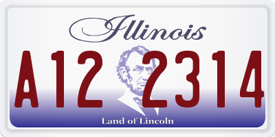 IL license plate A122314