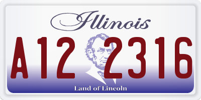 IL license plate A122316