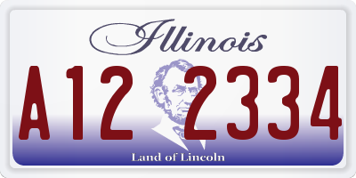 IL license plate A122334